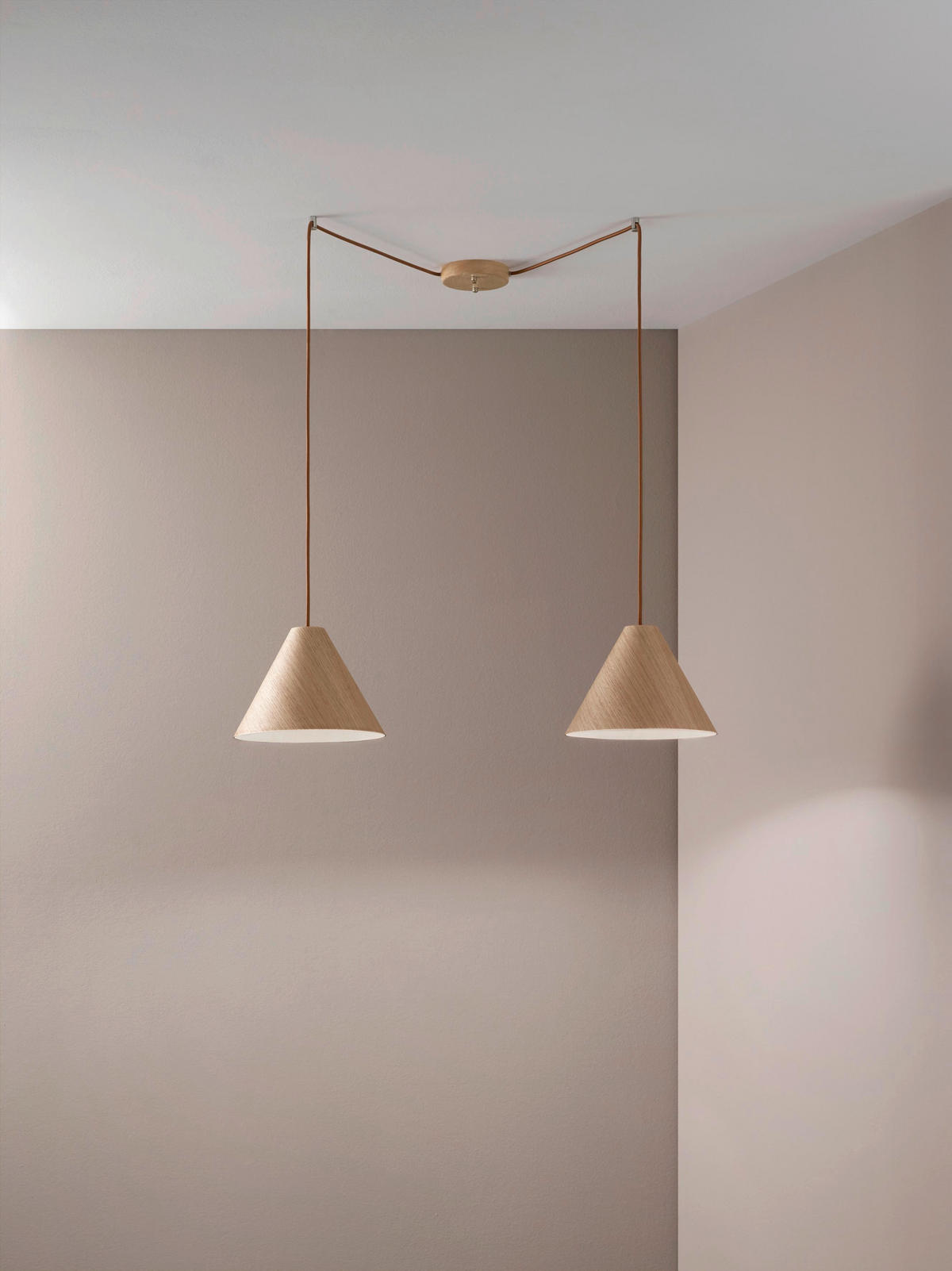 PENDELLEUCHTE 700/350 cm  - Design, Holz/Textil (700/350cm) - Fabas Luce