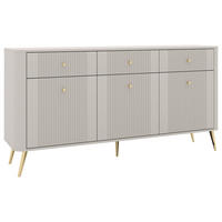 SIDEBOARD Avanti 165/87,5/39 cm 3 Schublade(n)  - Kaschmir/Goldfarben, Design, Holzwerkstoff/Metall (165/87,5/39cm) - Boxxx