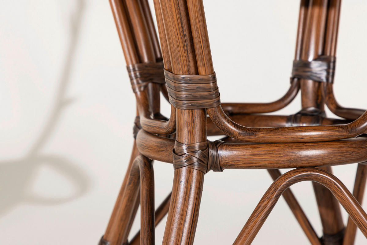 GARTENTISCH Metall, Glas Braun rund  - Braun, MODERN, Glas/Metall (60/60cm) - Gardenson