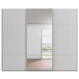 SCHWEBETÜRENSCHRANK 271/223/68 cm 3-türig Grau  - Alufarben/Grau, KONVENTIONELL, Glas/Holzwerkstoff (271/223/68cm) - Novel