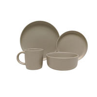 KOMBISERVICE Taupe Salerno 16-teilig 4 Personen  - Taupe, Trend, Keramik - Novel