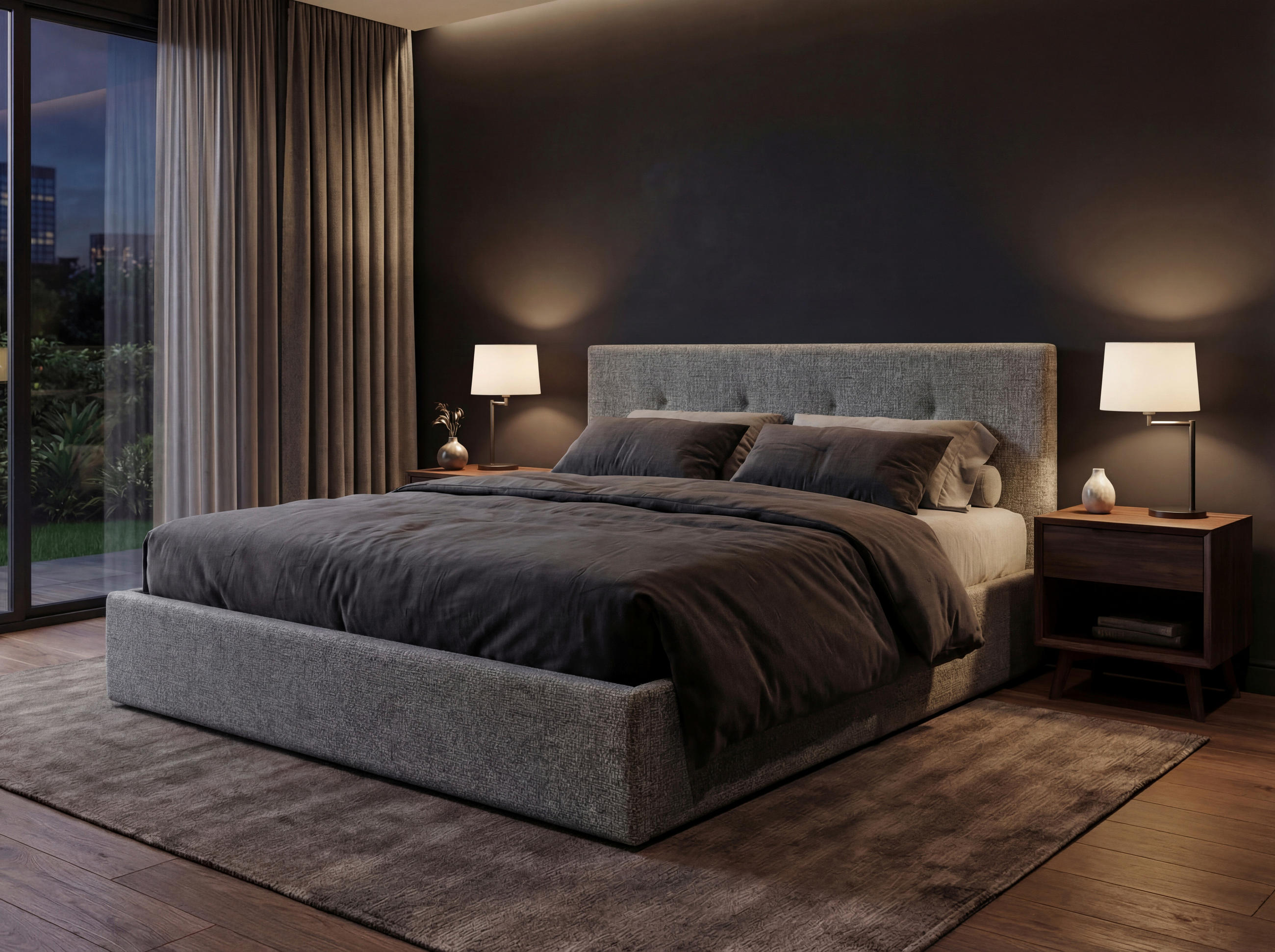 POLSTERBETT Lattenrost, Bettkasten Grau 180/200 cm  - Grau, MODERN, Holz/Textil (180/200cm) - Livetastic
