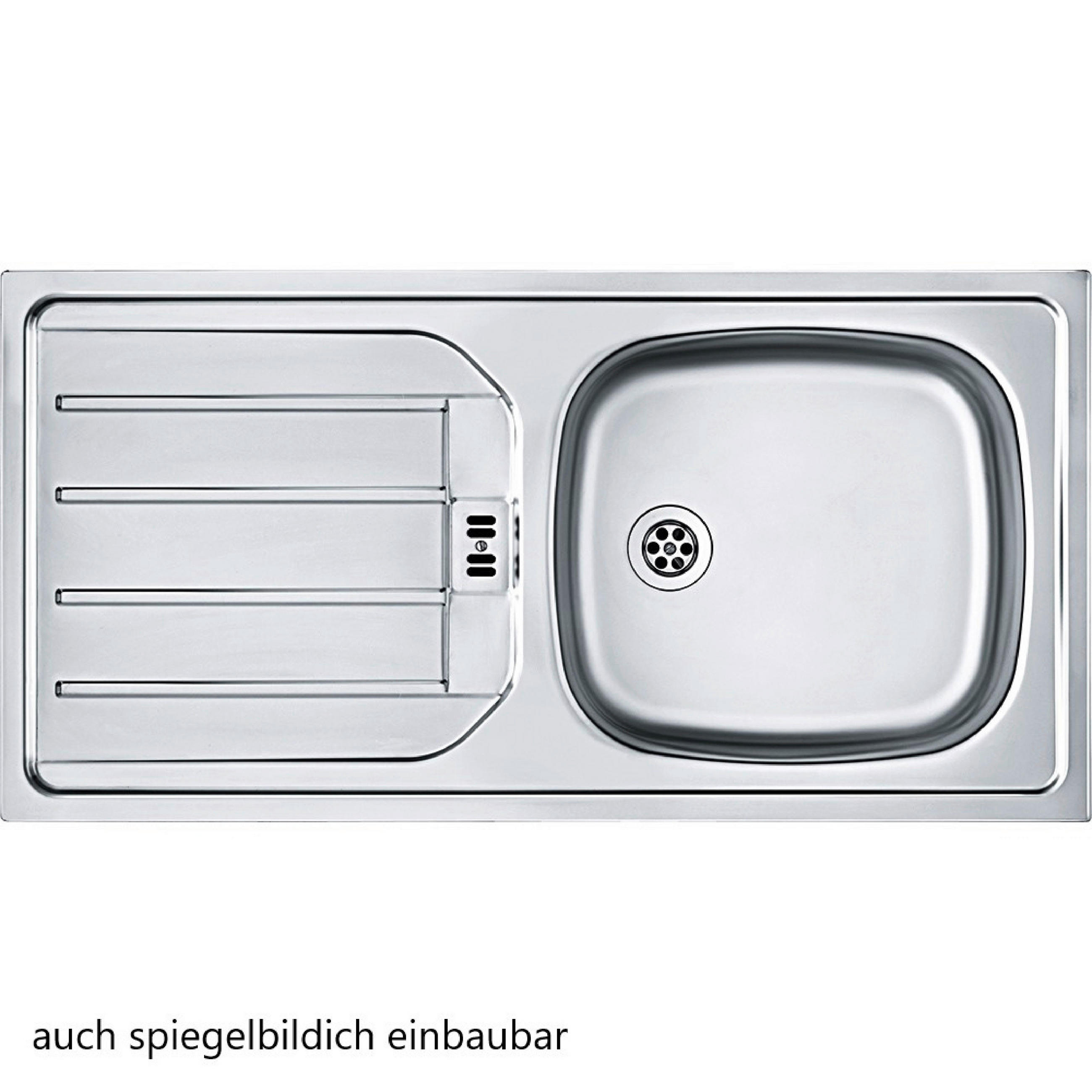 KÜCHENBLOCK 210 cm in Weiß - Eichefarben/Weiß, MODERN (210cm) - Held