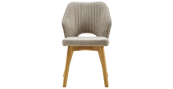 STUHL in Holz, Textil - Eichefarben/Cappuccino, Design, Holz/Textil (48/86/60cm) - Voleo