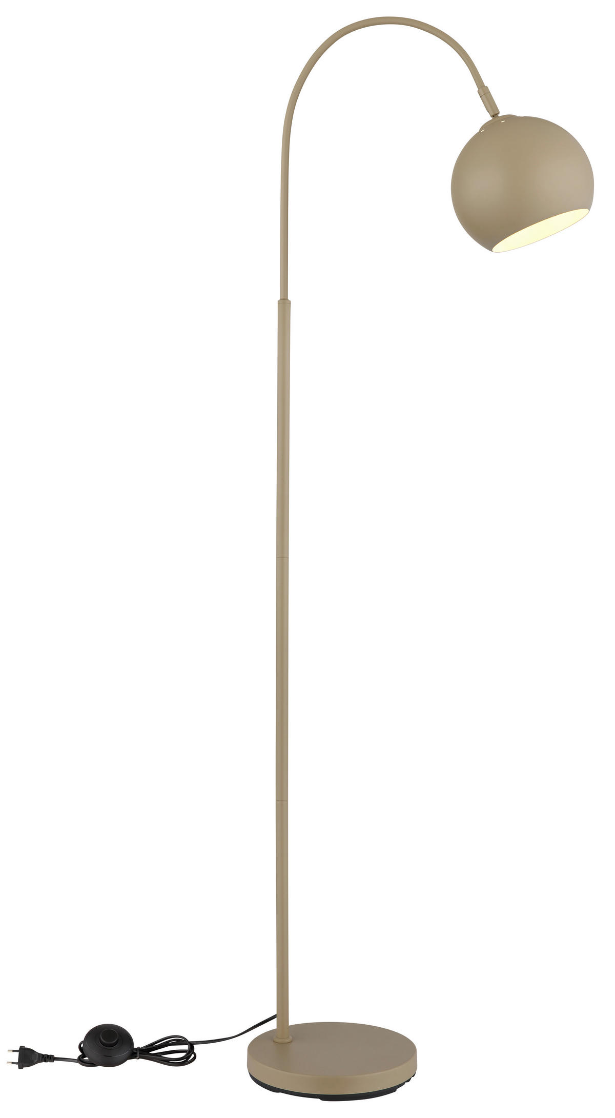STEHLEUCHTE - Sandfarben/Schwarz, Basics, Kunststoff/Metall (46/25/150cm) - Globo