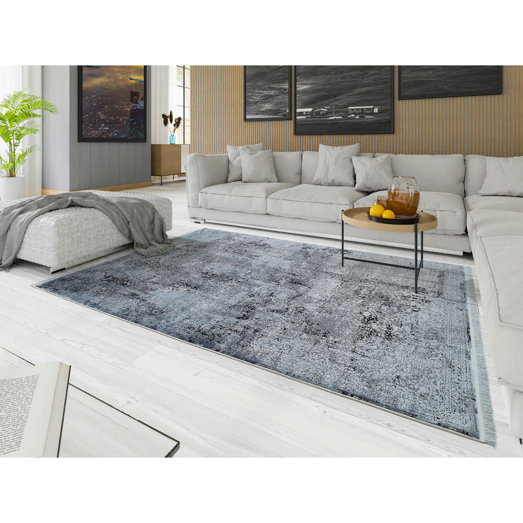 Thumbnail - Dieter Knoll Vintage-Teppich, Grau, Textil, Uni, rechteckig, 67x130 cm, Oeko-Tex® Standard 100, für Fußbodenheizung geei...