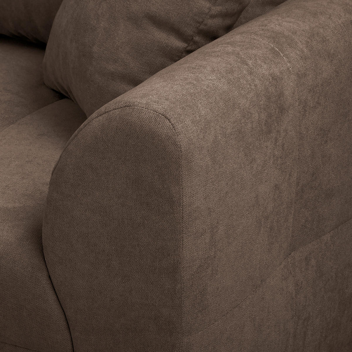 ECKSOFA Ariella Schlammfarben Mikrofaser  - Schlammfarben/Naturfarben, Design, Holz/Textil (161/231cm) - Livetastic