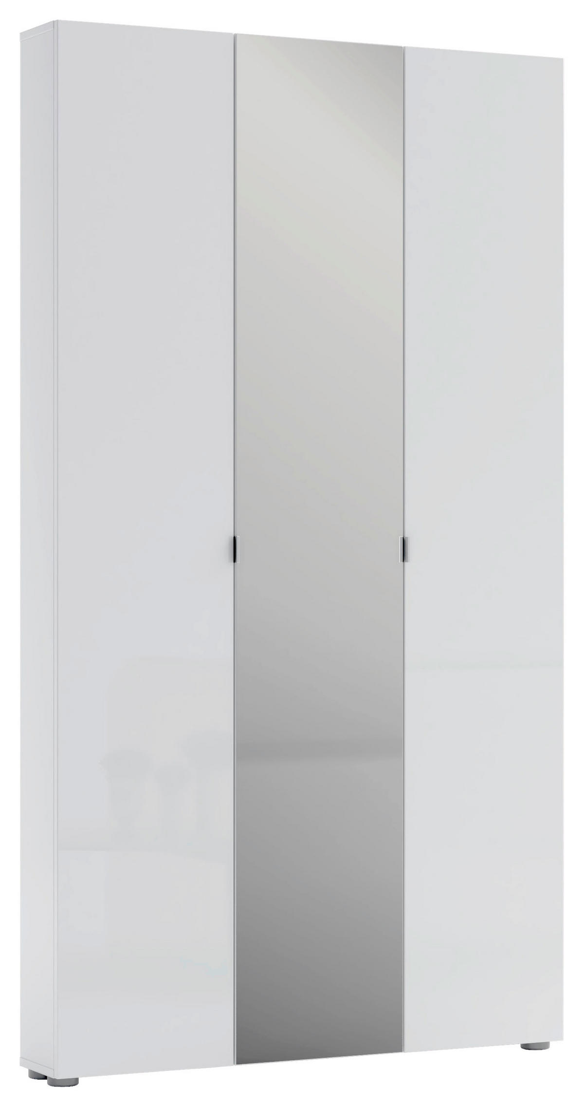 SCHUHSCHRANK Weiß  - Schwarz/Weiß, Design, Glas/Holzwerkstoff (110/200/19cm) - Xora