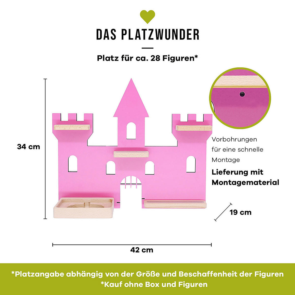 KINDERREGAL Pink  - Pink, MODERN, Holzwerkstoff (42/34/19cm) - MID.YOU
