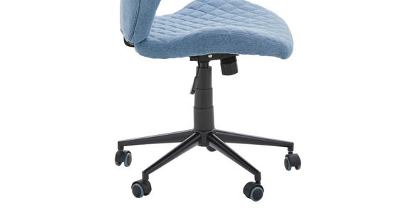 DREHSTUHL Webstoff Blau  - Blau/Schwarz, MODERN, Kunststoff/Textil (51/90-98/51cm) - Carryhome