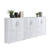 AKTENSCHRANK Weiß, Weiß Hochglanz  - Weiß Hochglanz/Weiß, MODERN, Holzwerkstoff (253,2/113,6/33cm) - MID.YOU