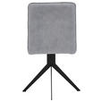 STUHL Webstoff Schwarz, Grau  - Schwarz/Grau, Design, Textil/Metall (46,5/87/64cm) - Voleo