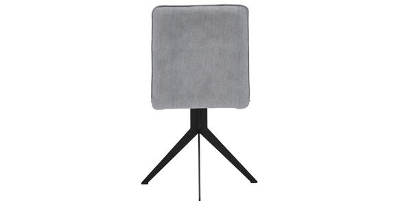 STUHL Webstoff Schwarz, Grau - Schwarz/Grau, Design, Textil/Metall (46,5/87/64cm) - Voleo