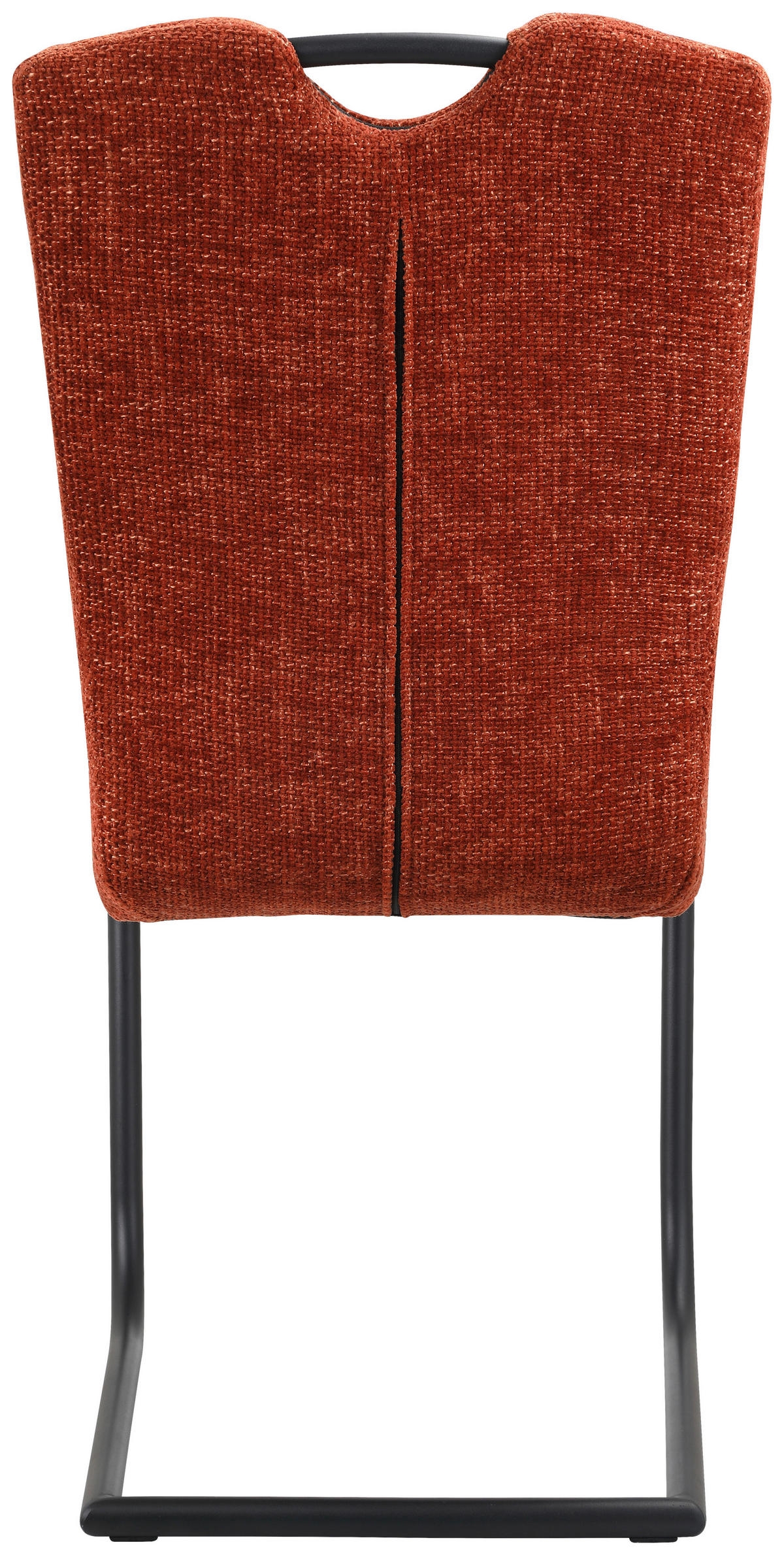 SZÁNKÓTALPAS SZÉK fém, textil fekete, konyak  - fekete/konyak, Design, textil/fém (46/97/59cm) - Novel