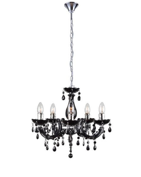 TAKKRONA 46/128 cm  - kromfärg/svart, Lifestyle, metall/plast (46/128cm) - Globo