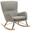 SCHAUKELSTUHL in Webstoff Grau  - Grau, LIFESTYLE, Holz/Textil (71/94/91cm) - Novel