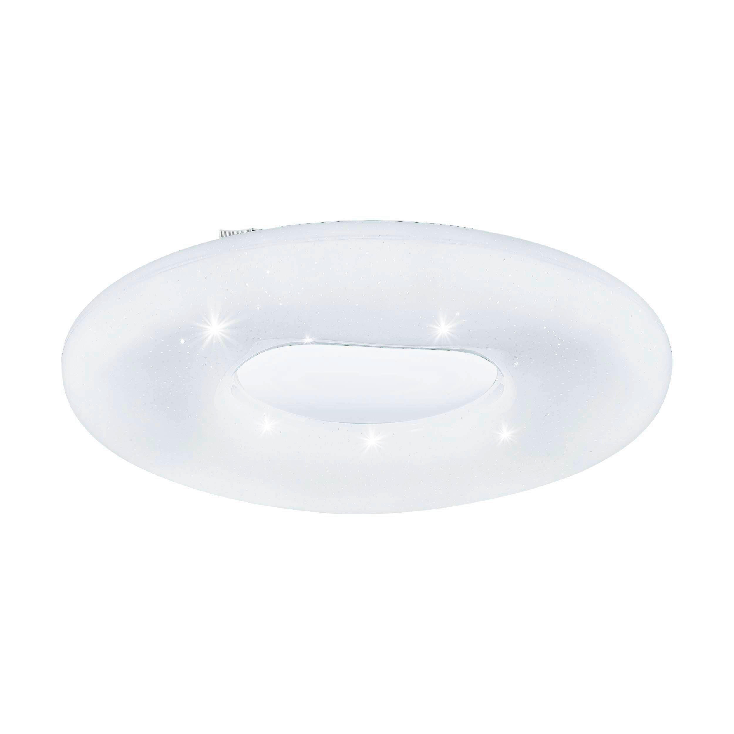 DECKENLEUCHTE Zamudilo 50/9 cm   - Silberfarben/Weiß, Basics, Kunststoff/Metall (50/9cm) - Eglo