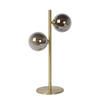TISCHLEUCHTE Tycho 15/23.5/43 cm  - Messingfarben/Hellgrau, Basics, Glas/Metall (15/23.5/43cm) - Lucide