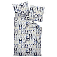 BETTWÄSCHE Makosatin 155/220 cm  - Blau, Basics, Textil (155/220cm) - Janine