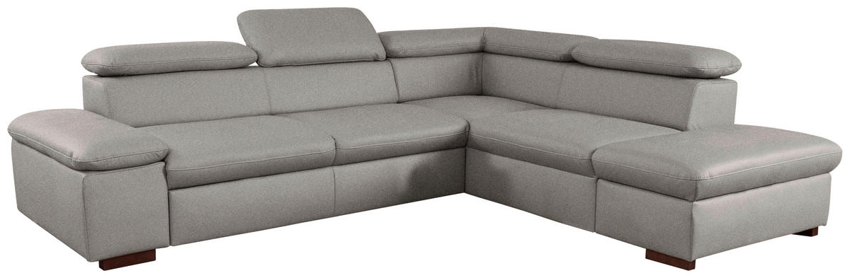 ECKSOFA Flachgewebe Hellgrau  - Hellgrau, Konventionell, Holz/Textil (272/226cm) - Sit & More