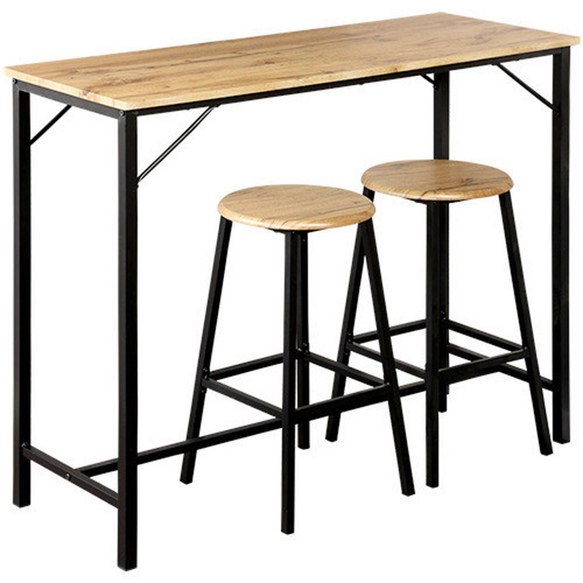 SERVIERWAGEN Schwarz, Eichefarben  - Eichefarben/Schwarz, Trend, Holzwerkstoff/Metall (110/40/88cm) - Kesper