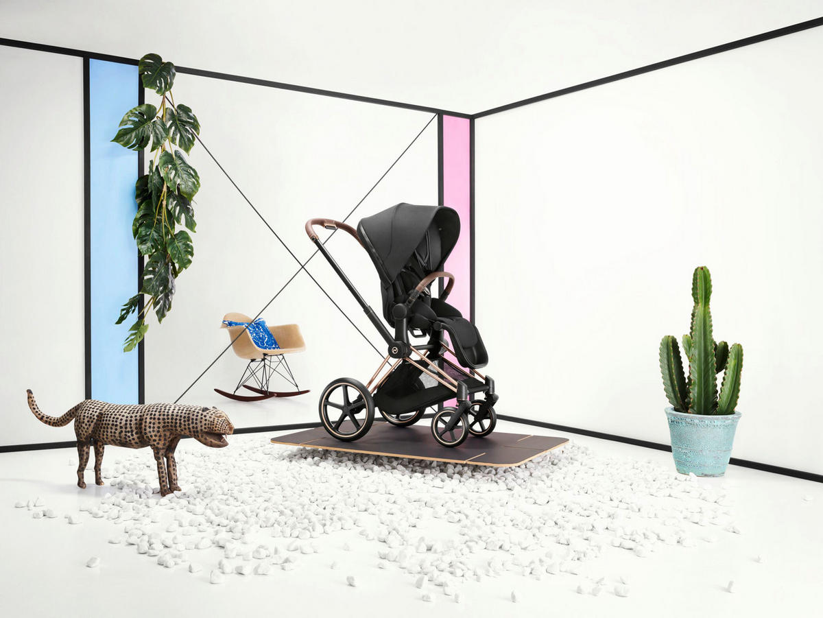 KINDERWAGENGESTELL Priam  - Roségold/Schwarz, Basics, Kunststoff/Metall (83/60/108cm) - cybex PLATINUM