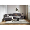 ECKSOFA in Samt Grau  - Chromfarben/Grau, KONVENTIONELL, Textil/Metall (206/271cm) - Carryhome