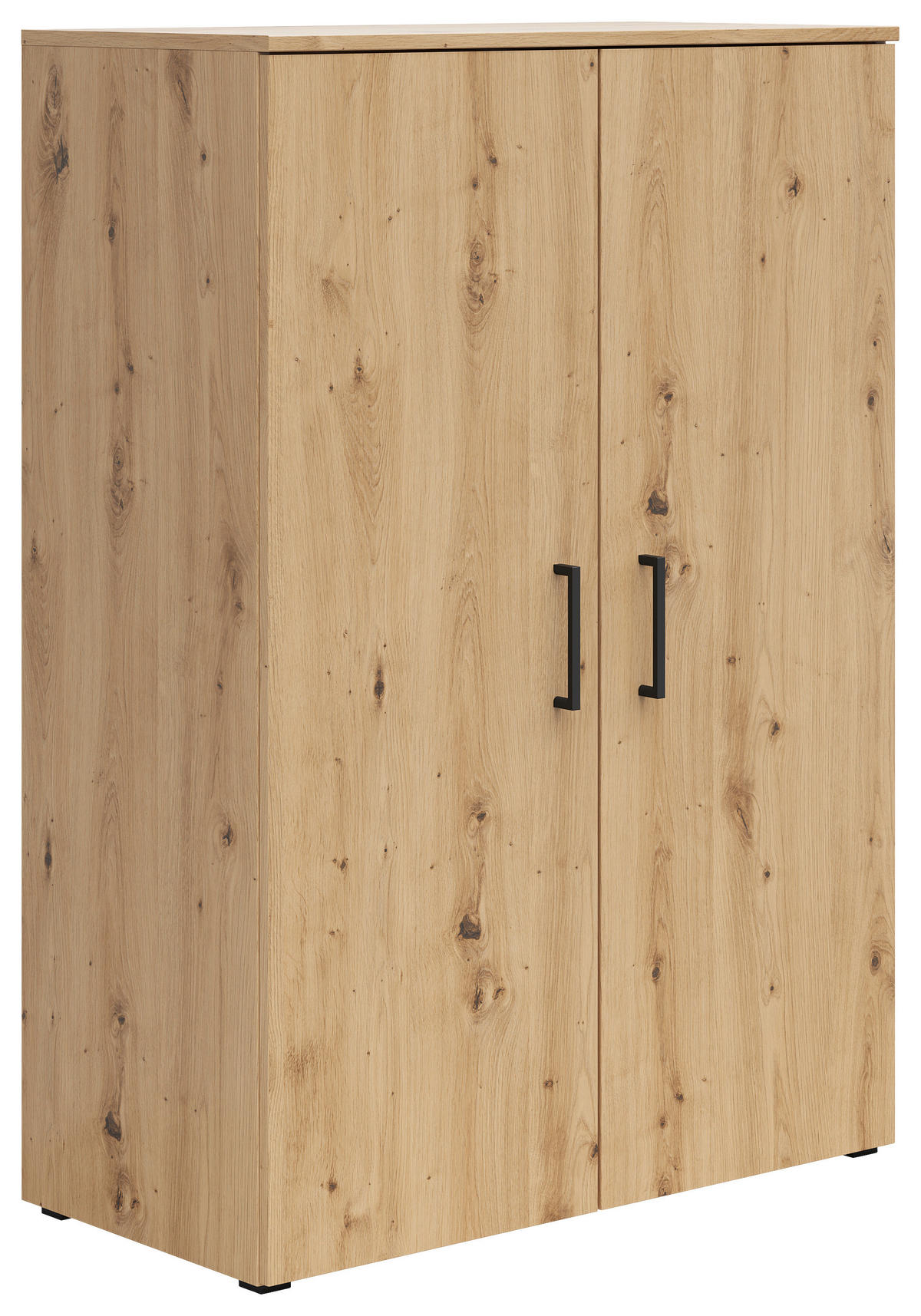 COMODĂ 80/115/40 cm  - stejar Artisan/antracit, Modern, plastic/material pe bază de lemn (80/115/40cm)
