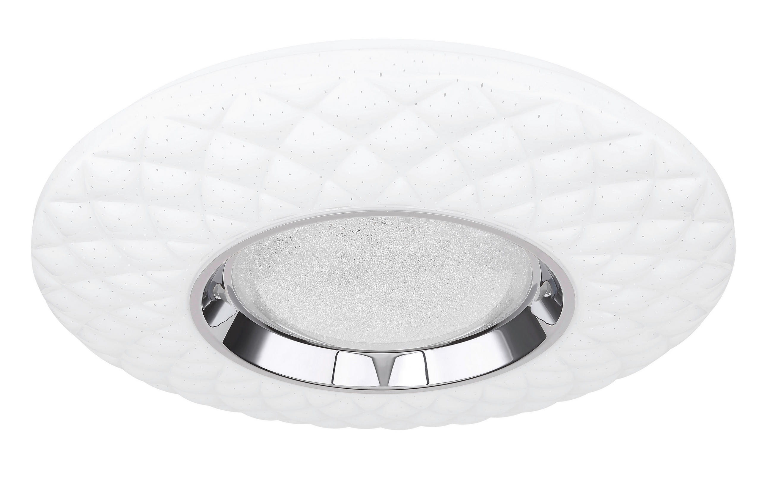 LED MENNYEZETI LÁMPA - opál/fehér, Design, műanyag/fém (49/6,8cm)