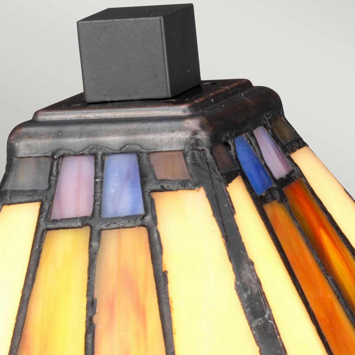 TISCHLEUCHTE - Bronzefarben, Natur, Glas/Metall (12.5/30.5/12.5cm) - Elstead Lighting