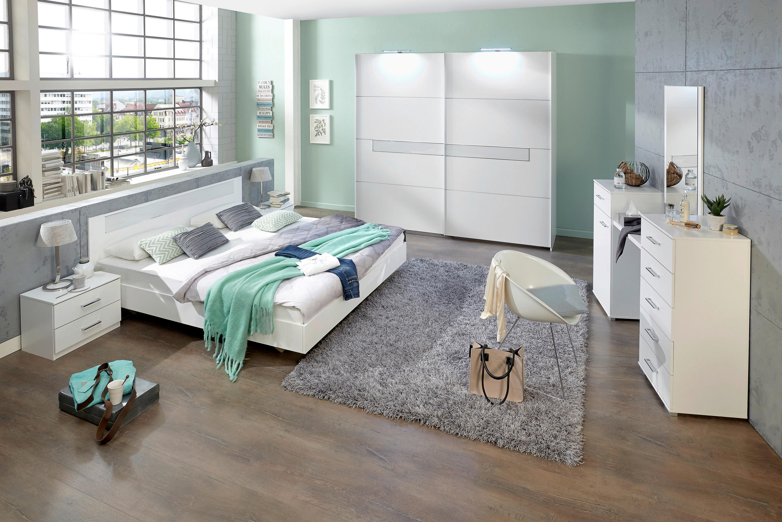 SPAVAĆA SOBA bijela   - bijela, Design, drvni materijal (489/210/210cm) - Ti'me