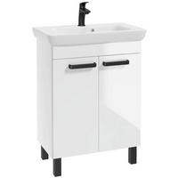 UMIVAL. ENOTA Z UMIVALNIKOM  - črna/bela, Basics, kovina/umetna masa (65/87/38cm) - Boxxx