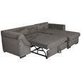 ECKSOFA in Cord Mokka  - Schwarz/Mokka, KONVENTIONELL, Textil/Metall (258/168cm) - Carryhome
