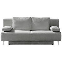 SCHLAFSOFA Spicy Cord Hellgrau  inkl. Rückenkissen, Armlehnenkissen, Schlaffunktion, Stauraum  - Hellgrau, MODERN, Textil/Metall (193/85/88cm) - Novel