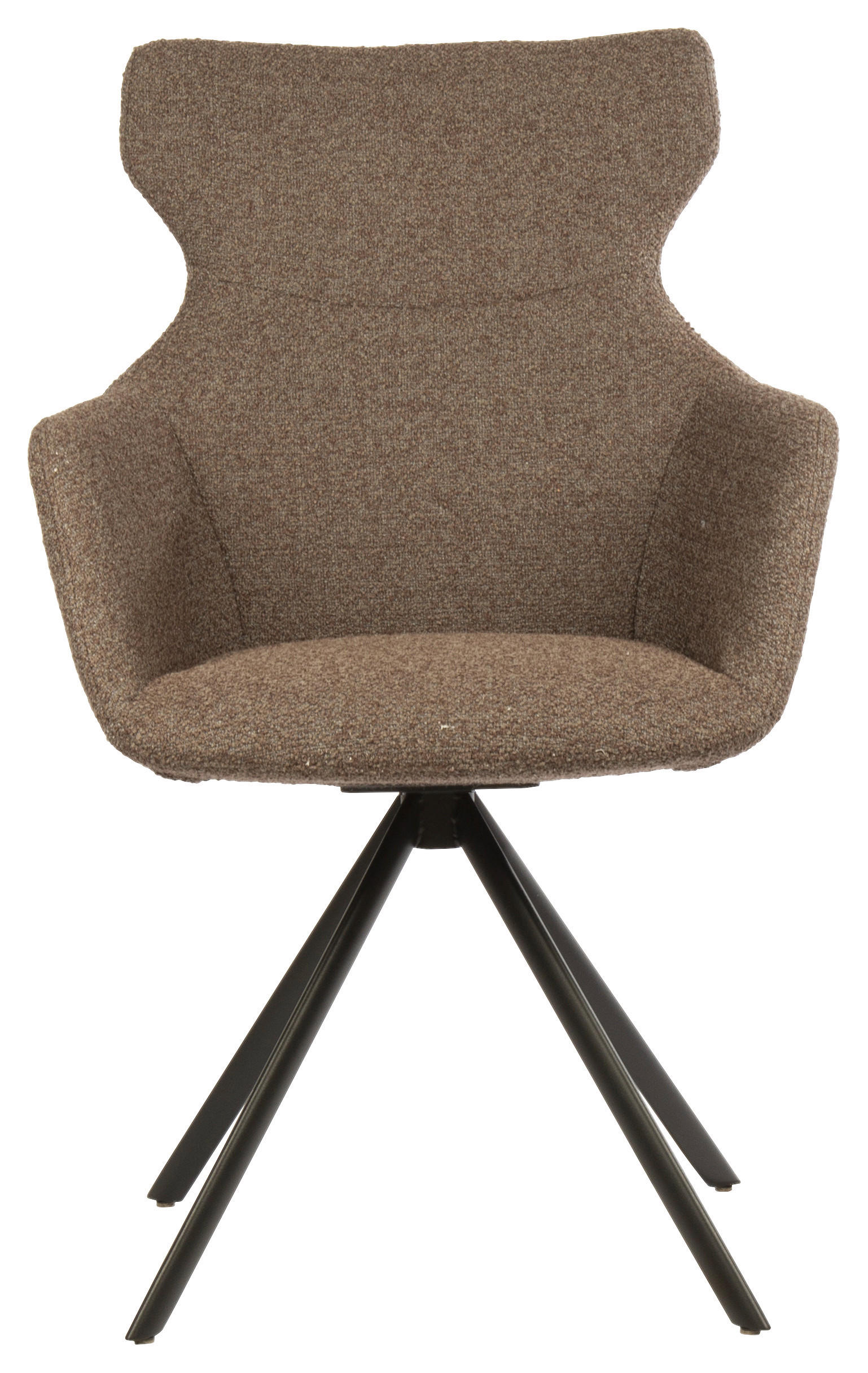 ARMLEHNSTUHL in Flachgewebe - Schwarz/Braun, Design, Textil/Metall (65/91/63cm) - Dieter Knoll