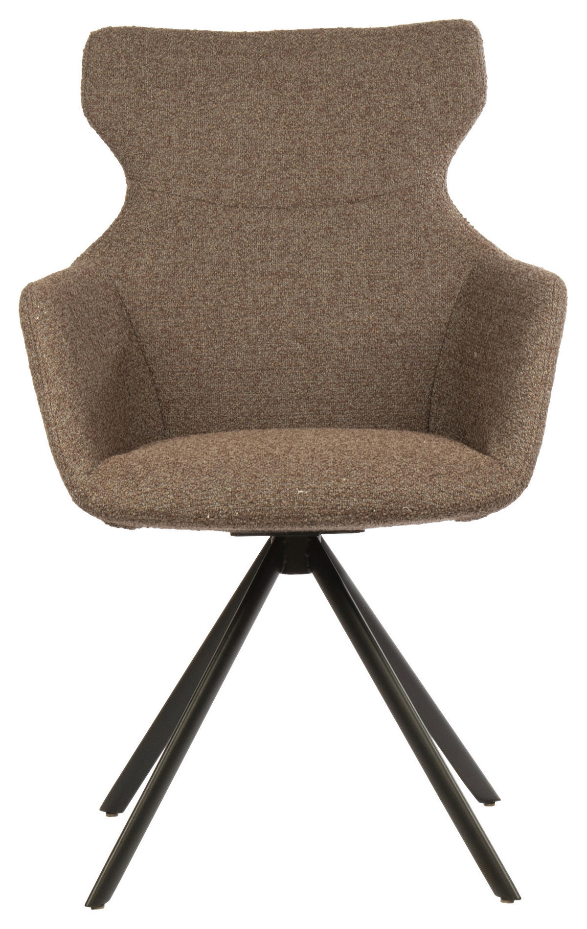 ARMLEHNSTUHL  in Flachgewebe  - Braun, Design, Textil/Metall (65/91/63cm) - Dieter Knoll