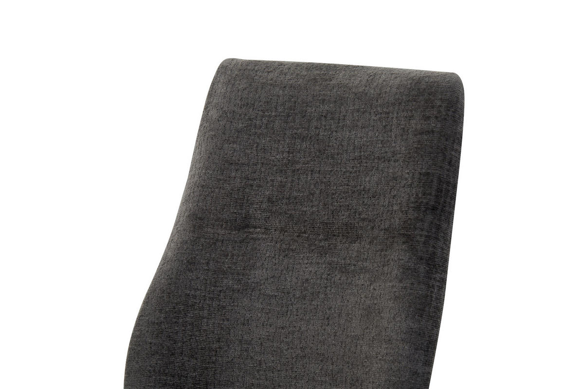 SCHWINGSTUHL-SET 2 Stück  in Webstoff  - Anthrazit/Schwarz, MODERN, Textil/Metall (43/98/59cm) - MID.YOU