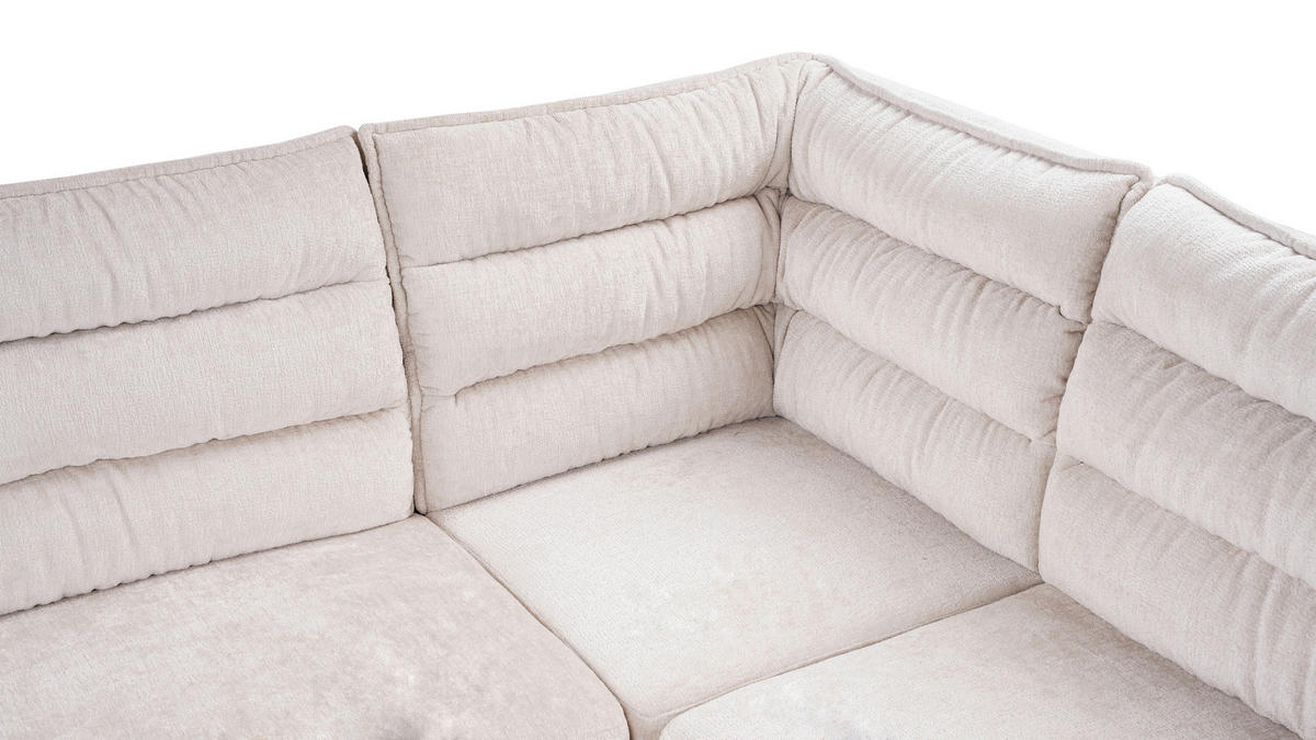 ROHOVÁ LAVICA, béžová - čierna/béžová, Lifestyle, kov/textil (176-214/68/88cm) - Livetastic