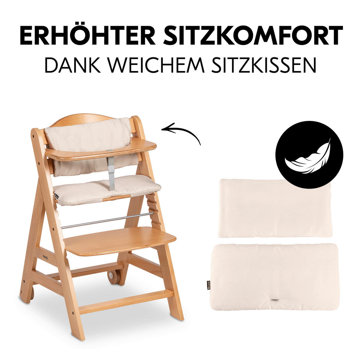 HOCHSTUHL BETA+ Buchefarben Natural  - Buchefarben, Basics, Holz (48/79/58cm) - Hauck