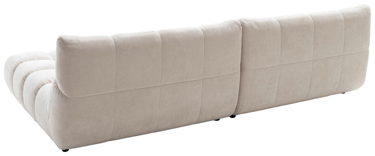 ECKSOFA  in Chenille Naturfarben  293/178 cm  - Schwarz/Naturfarben, Design, Kunststoff/Textil (293/178cm) - Pure Home Lifestyle