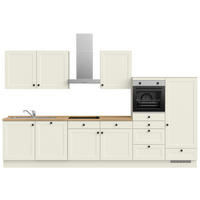 KÜCHENLEERBLOCK 360 cm   in Weiß, Eichefarben  - Eichefarben/Schwarz, MODERN, Holzwerkstoff/Metall (360cm) - Nobilia