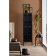 VITRINE in Schwarz  - Schwarz, Design, Glas/Metall (50/180/35cm) - Xora