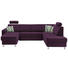 WOHNLANDSCHAFT in Textil Violett - Chromfarben/Violett, Design, Kunststoff/Textil (165/301/198cm) - Xora WOHNLANDSCHAFT in Textil Violett - Chromfarben/Violett, Design, Kunststoff/Textil (165/301/198cm) - Xora