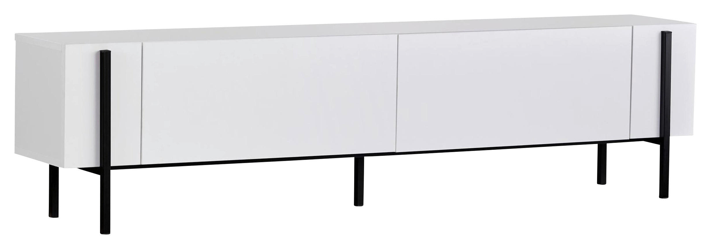 TV-ELEMENT Holzwerkstoff Schwarz, Weiß  - Schwarz/Weiß, MODERN, Holzwerkstoff (180/45/30cm) - MID.YOU
