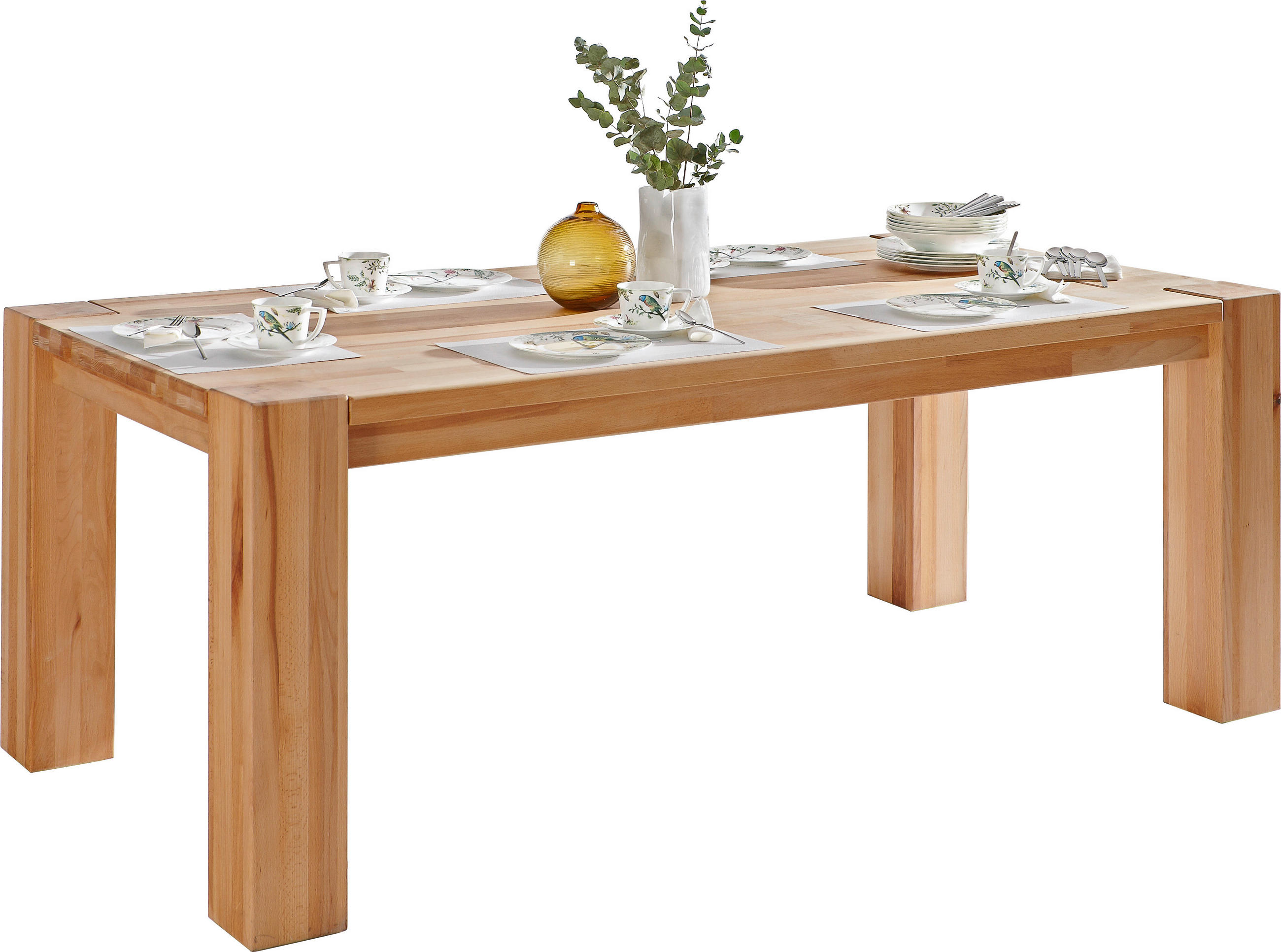 ESSTISCH Kernbuche massiv rechteckig Kernbuche  - Kernbuche, Natur, Holz (200/100/75cm) - Carryhome