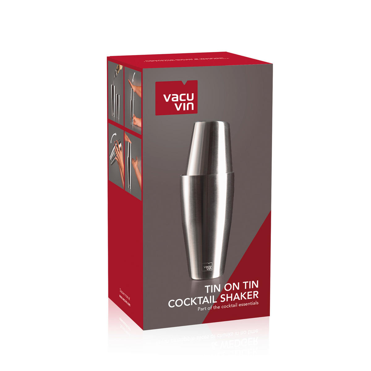 POSUDA ZA MIJEŠANJE KOKTELA Cocktail  - boje oplemenjenog čelika, Basics, metal (9.5/17.5/9.5cm) - Vacu Vin