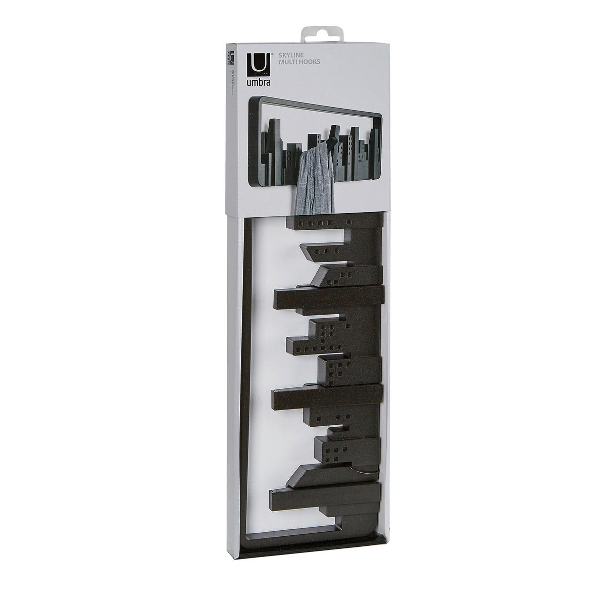 WANDGARDEROBE  in Schwarz  - Schwarz, Basics, Kunststoff (50/15/3cm) - Umbra