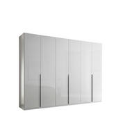 Dulap Cu Uși Rotative, 302/225/58 cm, alb lucios intens - alb/alb lucios intens, Basics, metal/material pe bază de lemn (302/225/58cm) - Hom`in