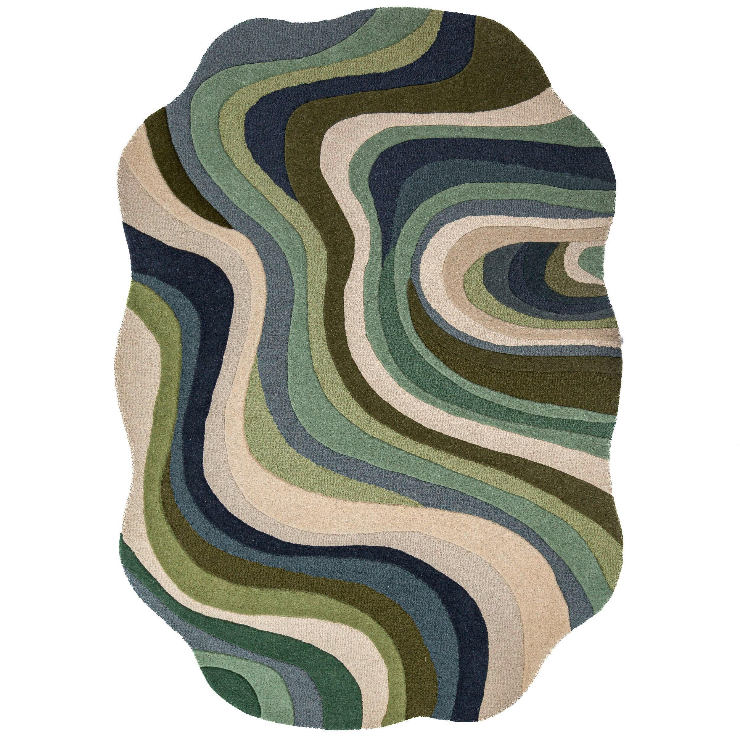 WOLLTEPPICH 140/200 cm Envy Grün oval  - Grün, Basics, Textil (140/200cm) - Flair Rugs