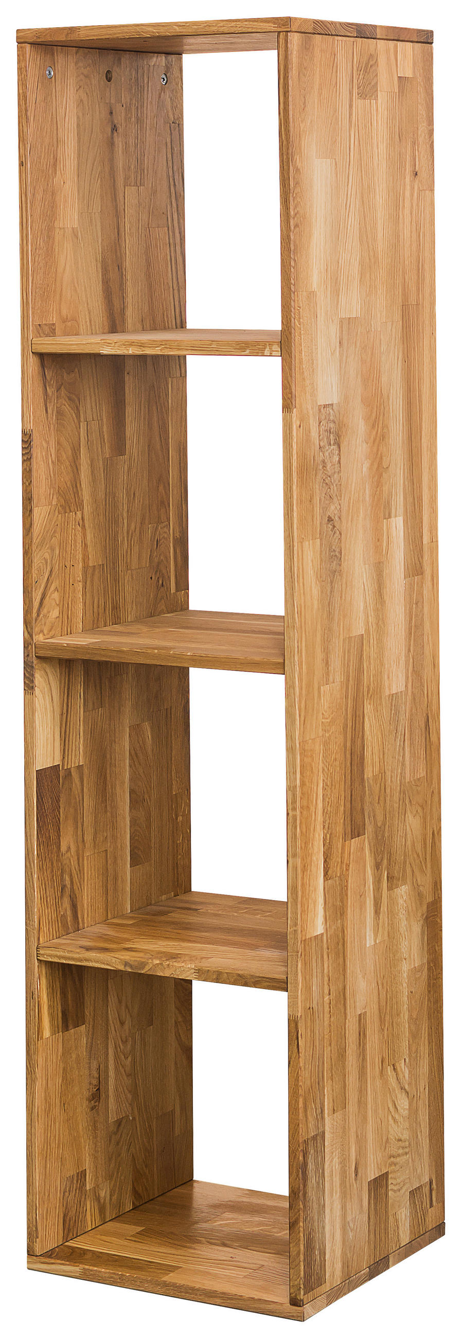 REGAL Wildeiche massiv Eichefarben  - Eichefarben, Natur, Holz (38,6/149/35cm) - Livetastic